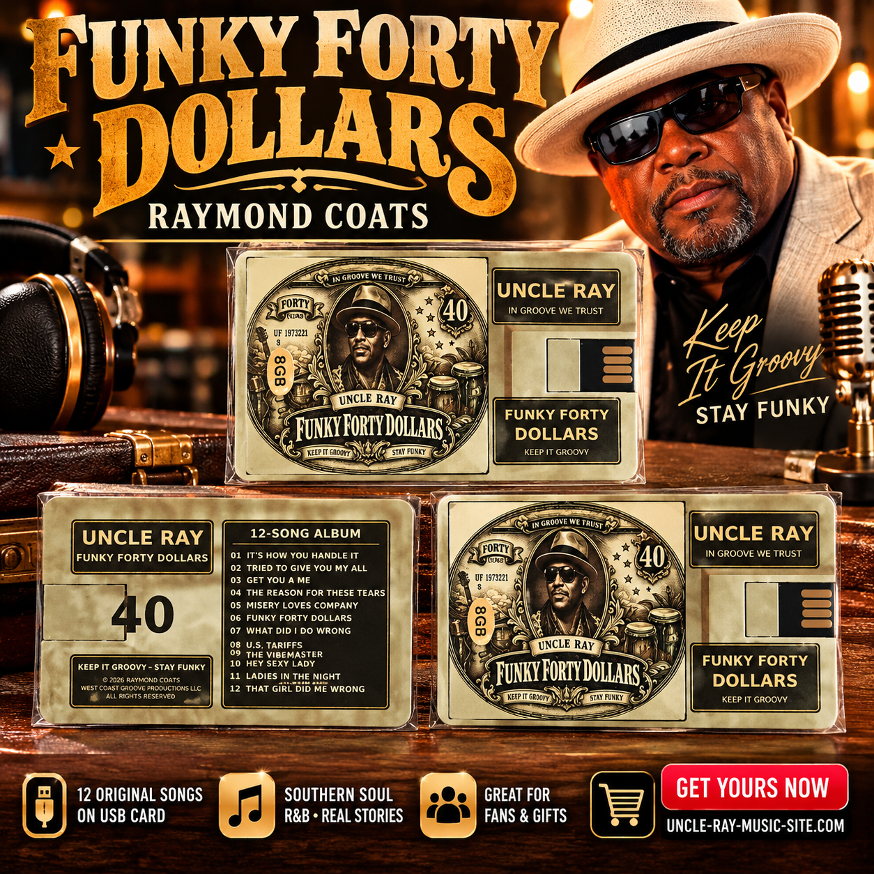 Funky Forty Dollars -- 12-Song USB Music Card